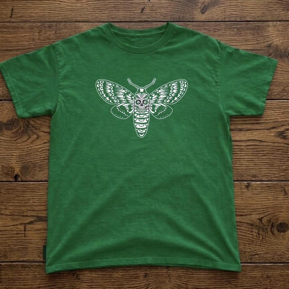 Green Moth Skull Tee
